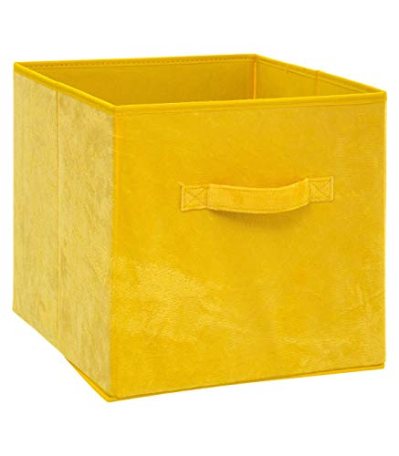 Aufbewahrungsbox aus gelbem Samt Cover