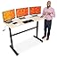 Buy Stand Steady Tranzendesk 55 Inch Standing Desk With Clamp On Shelf 2 Under Desk Drawers Crank Height Adjustable Stand Up Workstation With Attachable Monitor Riser Extra Storage 55 In Black - View #12