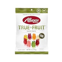 Albanese Worlds Best True to FruitTM Exotic Fruits Gummies, 5oz Bag of Candy Pack of 12, Individually Wrapped Soft & Chewy Candy Snacks