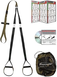 VARIOSLING Basic, wojskowy zestaw do treningu z kotwicą do drzwi, plakat do ćwiczeń, DVD do treningu całego ciała w domowej siłowni, torba do przenoszenia, waga ciała, trening siłowy i fitness, paski