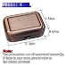 Tuxihapp Mini Portable Ashtray - Carry-on Metal Windproof Pocket Car Ash Tray with Lid - Compact Waterproof Cigar Ash Tray Car Cigarette Snuffers Ashtray for Home Office Travel Outdoor (Bronze)