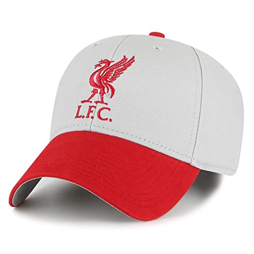 Liverpool FC - Gorra Dos Tonos para Adultos Unisex (Talla Única) (Gris, Rojo)