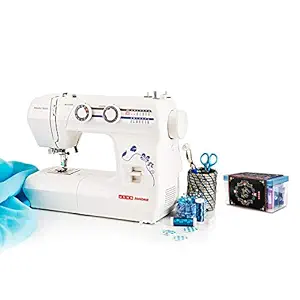 Usha Janome Wonder Stitch Automatic Zig-Zag Electric Sewing Machine with 21 Stitch Function(White) with Free Sewing KIT Worth RS 500