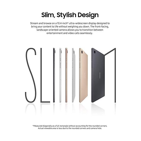 SAMSUNG 2020 Galaxy Tab A7 10.4 inches Inch 64 GB Wi-Fi Android 10 Touchscreen International Tablet (Gray) Bundle – Slim Trifold Hard Shell Case and 64GB Micro SD Card