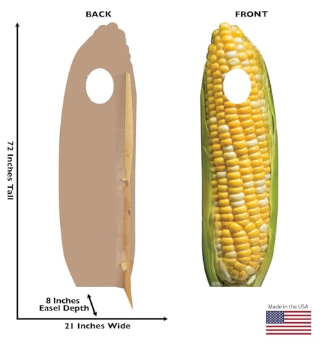 Image of Cardboard People Corn on The Cob Stand-in Life Size Cardboard Cutout Standup