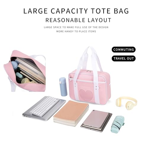 50% Off Heart Shape Window Japanese Handbag - Laptop & Shoulder Bag