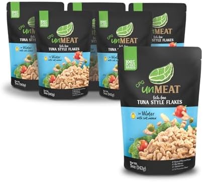 unMEAT Plant Based Tuna Style Flakes Protein-Rich Vegan Tuna in Water