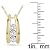 AGS Certified 1/2 Carat TW Three Stone Diamond Ladder Pendant in 10k Yellow Gold (K-L Color, I2-I3 Clarity)