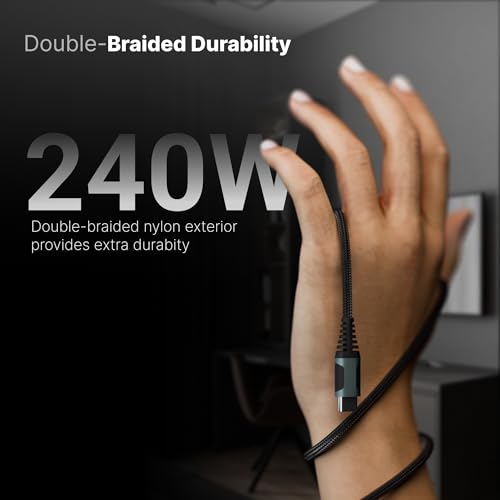 Image of Ofuca 240W C to C Cable, Fast Charging, 40Gbps Data Transfer & 8K Video, Compatible with iPhone, Samsung & USB-C Devices BY HOMEMO
