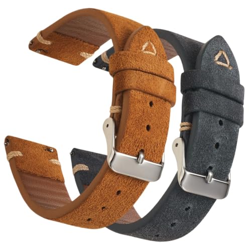Bracelet de montre en cuir suédé gris : remplacez votre vieux bracelet