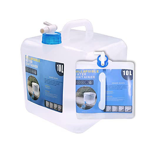 Contenedor de Agua Plegable con Grifo WONDER MASTER, Cantimplora Plegable Portátil sin BPA para Camping y Actividades al Aire Libre, Capacidad 5.3 Galones