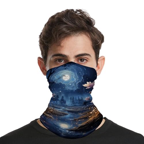 Lizards And Plants Neck Gaiter Face Cover Scarf, Breathable Sun Balaclava for Skiing Fishing Hiking Cycling4