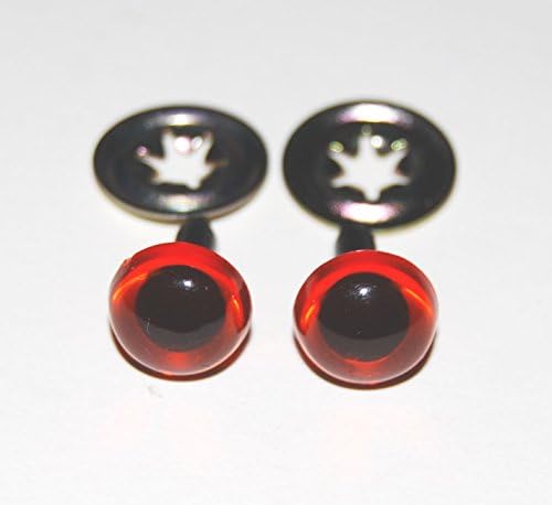 Pack of 1 Pair - Transparent Blue Crystal Eyes with Metal Backs - 18mm - Safety Eyes for Soft Toys or Teddy Bears