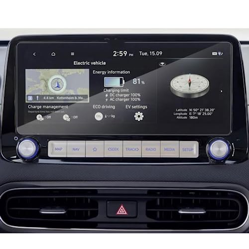Film protection 10,25 pouces verre trempé écran LCD pour GPS Hyundai KONA Kauai 2021 2022