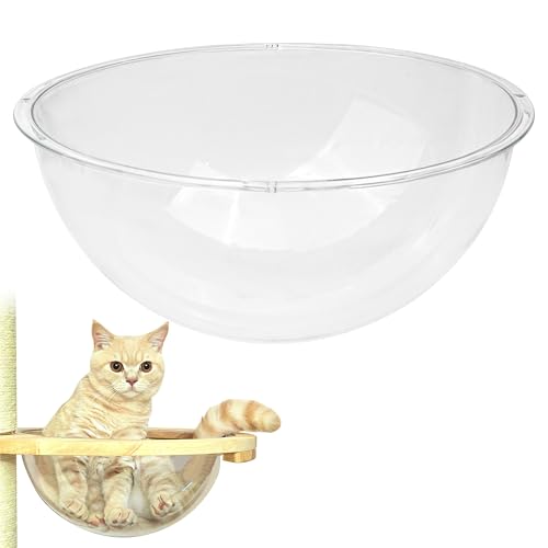 12.6" Acrylic Dome Clear Plastic Pet Cat Bubble Window Capsule Space Cover, Durable Transparent Furniture Replacement for Nest Bed Hammock Catching Tree Shelves Peek Peep Window Perch DIY Accessories