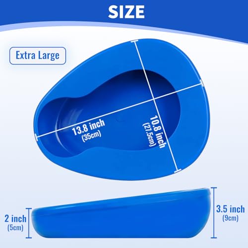 Artojoy Bedpan Set with 30 Super Absorbent Pads 30 Disposable Liners 100 Gloves, Bedpan for Elderly Females Women and Men, Extra Large Adult Potty for Bedridden Patients - Thumbnail 3