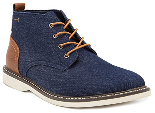 LONDON FOG Mens Belmont Chukka Boot Navy 9 M US