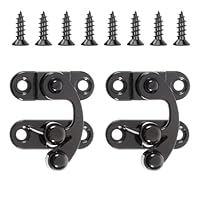 2 Sets Antike Vorhängeschloss Spannverschluss Retro Verschluss Schnell Verschluss Hook Hasp Retro Haspen Riegel für Möbel, Holzkisten, Schmuck Kästchen