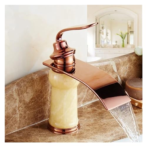 Cascade salle de bain or rose robinet cuisine lavabo retro basin monte terrasse