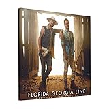 DJOAMYO Canvas Wall Art Florida Singer Georgia Line Frameless Wall Decor Poster For Bedroom Living Room Office 12 x 12 inches