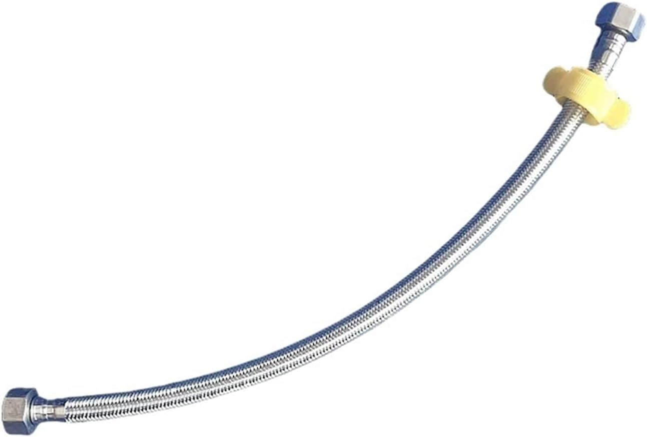 304Stainless Steel Explosion-proof Braided Hose Pull-out Nylon Braided Inner Tube Copper Toilet Inlet Pipe Thickened G1/2(80cm)