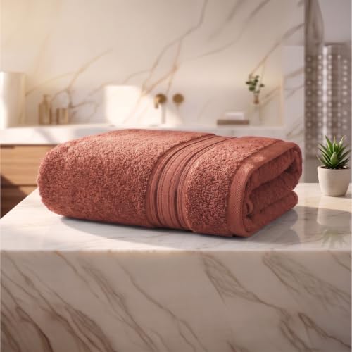 Image of LANE LINEN Luxury Bath Towels Set - 1 Piece, 100% Cotton Bathroom Towels, Zero Twist, Quick Dry Absorbent Bath Towel, Super Soft Gym Towel - Light Brown