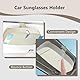 Auto Brillenetui Aufbewahrungshalter, Auto Sonnenbrille Halter, Auto Sonnenbrillen Halterung Box, ABS Auto Sonnenbrillenhalter, Brillen Case Organizer Box mit Ticketkarten Clip für Auto Visier Zubehör