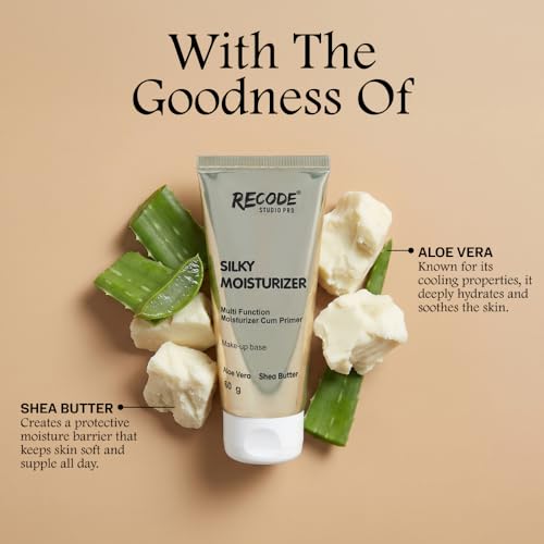 Image of Recode Silky 2 in 1 Moisturizer Cum Primer 60 G|Primer and Moisturizer for Face|Lightweight,Long Lasting,Hydrating|All Skin Types|Makeup Base|Pore Minimizer|Pack of 1