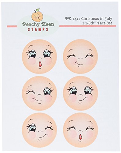 Peachy Keen Stamps Clear Face Assortment 6/Pkg, Christmas In July