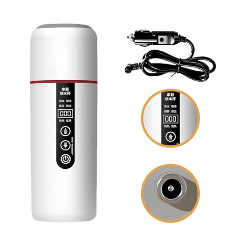 Tetera eléctrica portátil para auto 12V/24V acero inoxidable miniatura 5