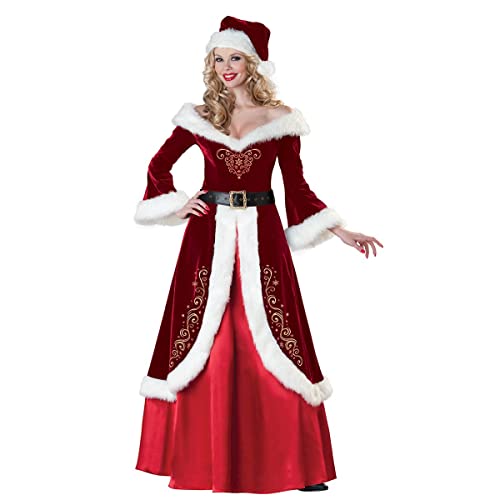 TMOYJPX Santa Claus Costume Adult Mama Dress Christmas Set Plus S...