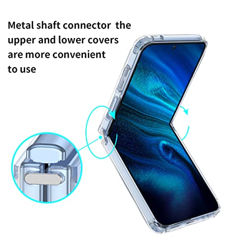 Hualele For Samsung Galaxy Z Flip 4 Case, Upgraded Crystal Clear [Anti-Yellow And Anti-Fingerprints] Ultra-Thin Slim Fit Galaxy Flip 4 Case, Hard Tpu Phone Cases For Samsung Flip 4 Case- (Clear) #TOP4