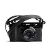 Evergreen Leather Camera Strap – Split Ring, 28 Inch Neck Shoulder Slim, Vintage Modern Design, Hand Stitched, Compatible with Fuji Sony Nikon Leica Canon (Black)