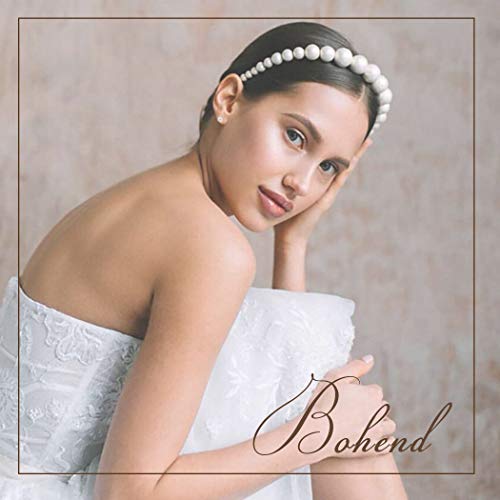 Bohend Modieuze hoofdband voor dames, parels, haarbeugel, solide hoofdbedekking, dagelijks gebruik, haarsieraad voor… - Image 8