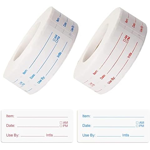 1000 Pcs Food Storage Label 1.97*0.98 Inch Removable Freezer Label Self-Adhesive Food Date Label for Home and Restaurant Food Freezer Reminder Cover