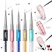 Beetles Gel Polish Nail Art Liner Brushes 5Pcs Painting Art Design Pen Set Diamond Application Rhinestone Handle Dotting Drawing Sizes 5 7 9 11 20mm Nail Design Gift for Women