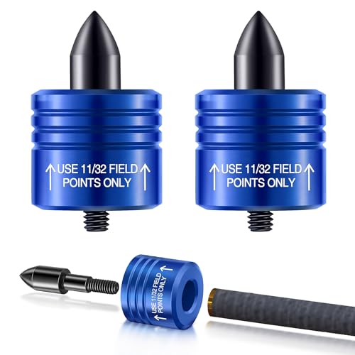 Feekoon 2 Pack Crossbow Bolt Decocking Head, Decocking Point Crossbow Arrow Release Tip Fit for Most Hunting and Competition Arrows and Bolts, Release Recurve, Compound Bow (Blue)