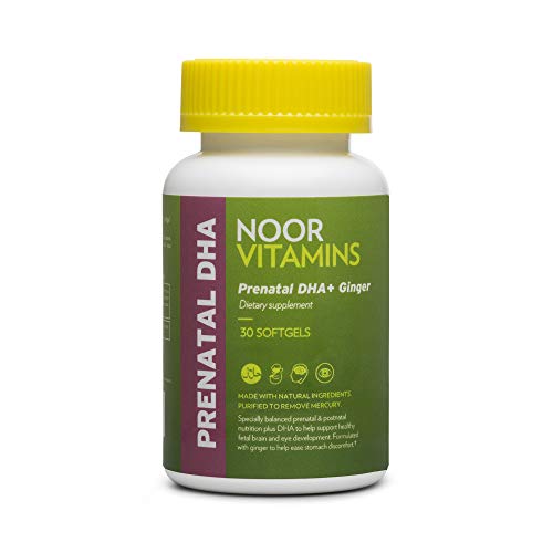 NoorVitamins Prenatal Vitamins with DHA Includes Essential Vitamins, Folic Acid, DHA & Ginger To Soothe Mom's Stomach. Non-GMO Halal Prenatal Vitamin Used Before/During/Post Pregnancy (1 Month Supply) (Best Halal Restaurants In Dc)