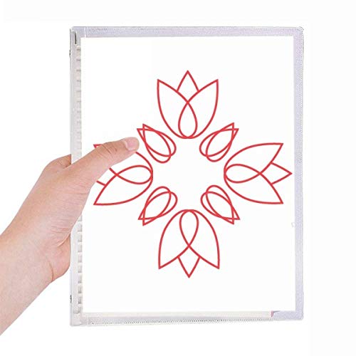 Carnet de notes en spirale rechargeable motif fleur cahier A5