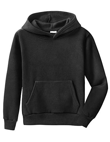 Spring&Gege Youth Solid Pullover Fleece Hoodies Kids Sport Hooded Sweatshirts for Teen Girls