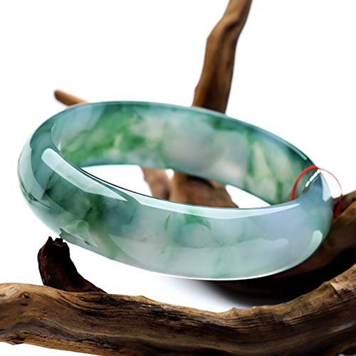 Bracelet émeraude Naturel Feng Shui Ice Seed Floating Flower Jade Bracelet Femmes Bijoux,67-70mm – vue 5