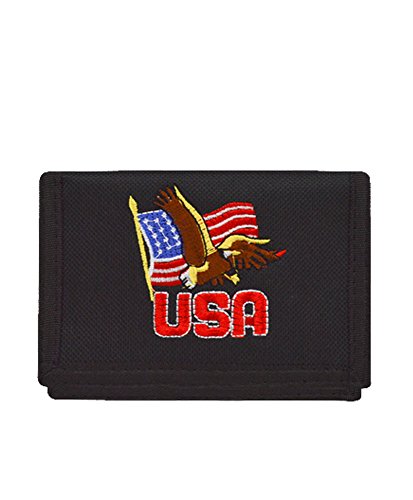 boxed-gifts Men's Polyester Tri-Fold Hook and Loop Wallets (MW10117)