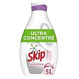 Skip Ultimate Lessive Liquide Concentrée Sensitive Hypoallergénique Sensibles 51 Lavages, 1.4L