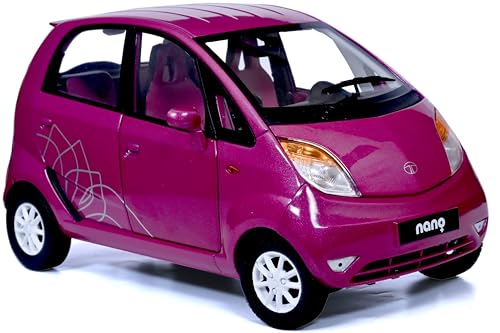 Image of Official Tata-Nano-Die-cast 1 /18 Scale Model Toy Car | Free Wheel (Not Pull Back) - for Boys and Girls Above 3 Years (Nano, Cocktail Red)