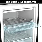 CHiQ CSD90D4DU Upright Freezer 90L, Singe Door mini, Reversible Door, Undercounter, Adjustable thermostat, Basement/Home/Student Dorm/Apartment/Office, Black - Image 6