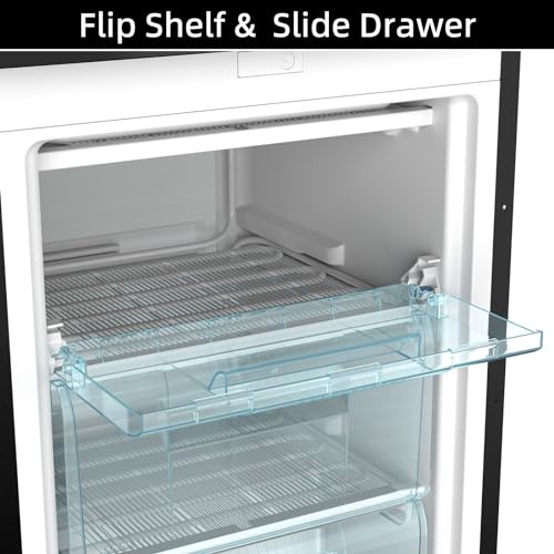 Chiq CSD90D4DU Upright Freezer 90L, Singe Door Mini, Reversible Door, Undercounter, Adjustable Thermostat, Basement/Home/Student Dorm/Apartment/Office, Black - 6