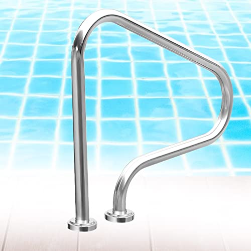 Swimming Pool Handrail for Inground Pools 304 Stainless Steel Swimming Pool Railings Handrail with All Accessories