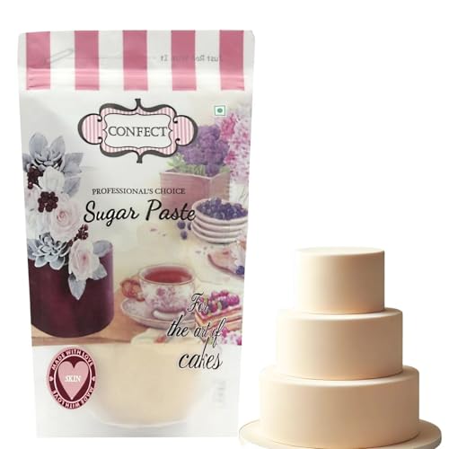 Image of Confect Ivory Sugar Paste Fondant for Cakes - Chef's Choice for Cake Decorating, Sculpting & Baking | Vegan, Gluten-Free, Nut-Free, Palm Oil-Free - 1 Kg
