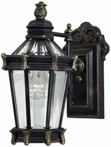 Minka Lavery 8937-95 1 Light Outdoor Wall Mount, Heritage with Gold Highlights Finish