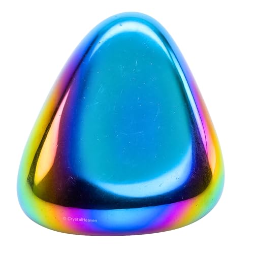 Image of Certified Titanium Aura Quartz Crystal Healing Tumbled Stone, Natural Polished Crystals for DIY Crafts, Manifestation, Meditation, Pooja Feng Shui and Reiki Healing (30 Grams)